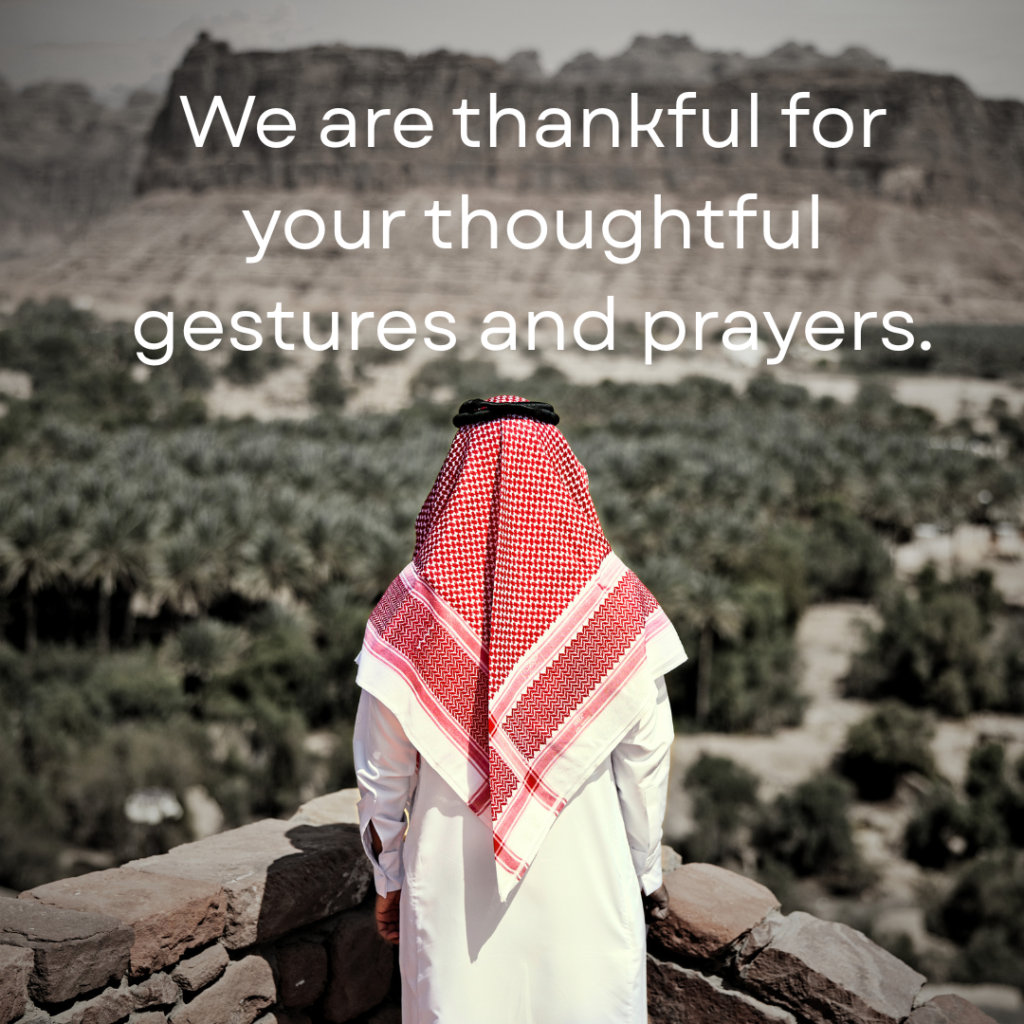 Funeral Thank You From Family