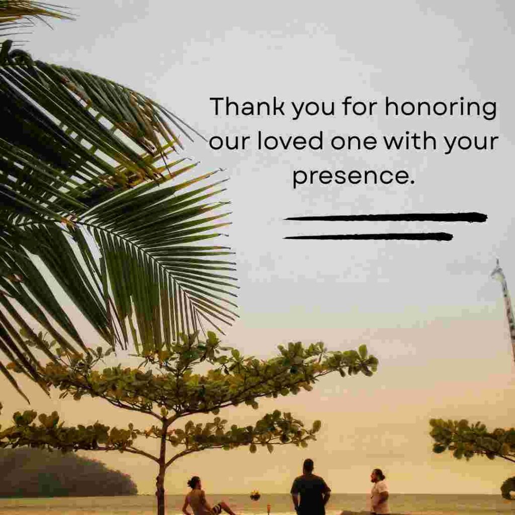 Funeral Thank You From Family